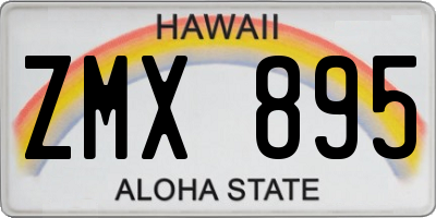 HI license plate ZMX895