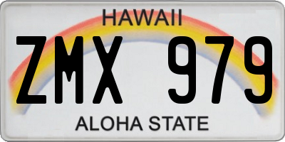 HI license plate ZMX979