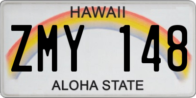 HI license plate ZMY148