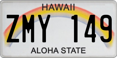 HI license plate ZMY149
