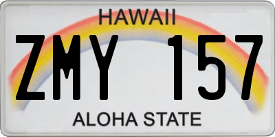 HI license plate ZMY157
