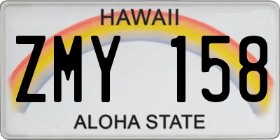 HI license plate ZMY158