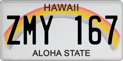 HI license plate ZMY167