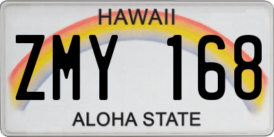 HI license plate ZMY168