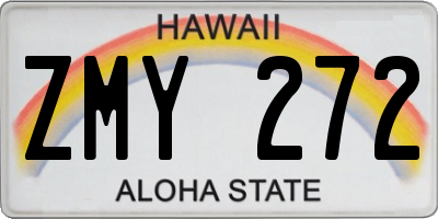 HI license plate ZMY272