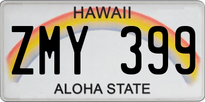 HI license plate ZMY399