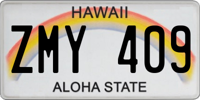 HI license plate ZMY409