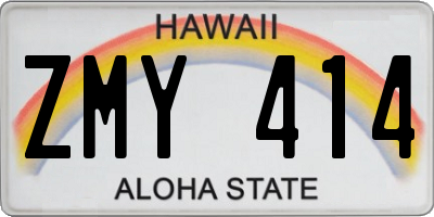 HI license plate ZMY414