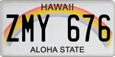 HI license plate ZMY676