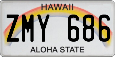 HI license plate ZMY686
