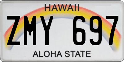HI license plate ZMY697
