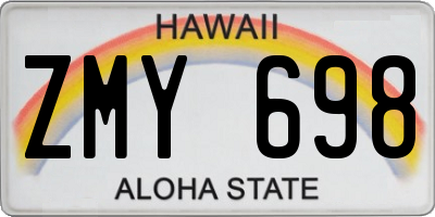 HI license plate ZMY698