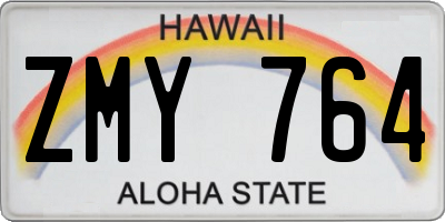 HI license plate ZMY764