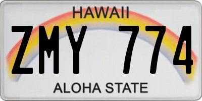 HI license plate ZMY774