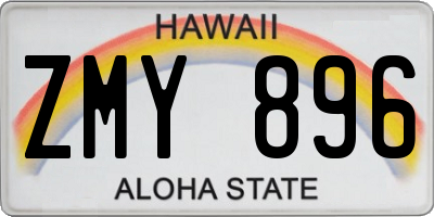 HI license plate ZMY896