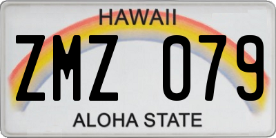 HI license plate ZMZ079