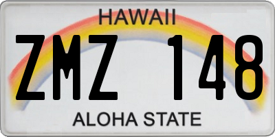 HI license plate ZMZ148