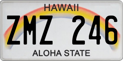 HI license plate ZMZ246