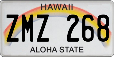 HI license plate ZMZ268