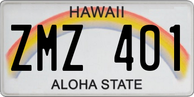 HI license plate ZMZ401