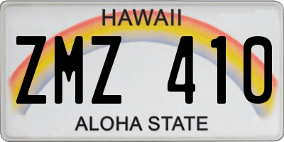 HI license plate ZMZ410
