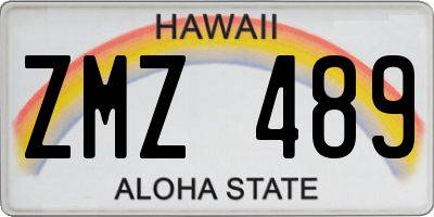 HI license plate ZMZ489