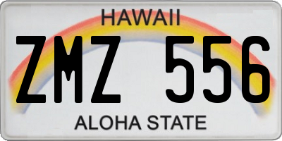 HI license plate ZMZ556