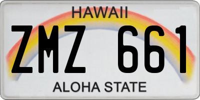 HI license plate ZMZ661