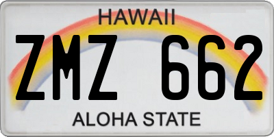 HI license plate ZMZ662