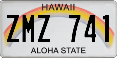 HI license plate ZMZ741