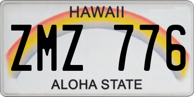 HI license plate ZMZ776