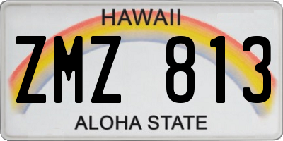 HI license plate ZMZ813