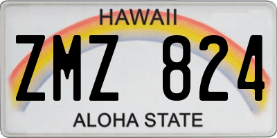 HI license plate ZMZ824