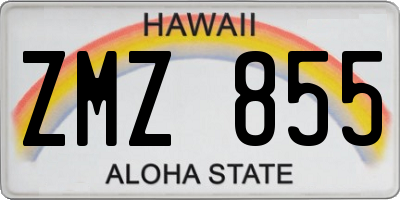 HI license plate ZMZ855