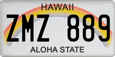 HI license plate ZMZ889