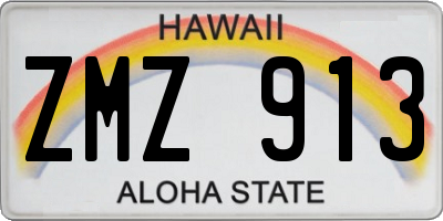 HI license plate ZMZ913