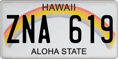HI license plate ZNA619