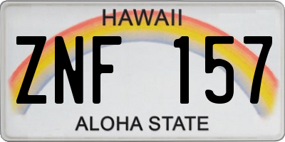 HI license plate ZNF157