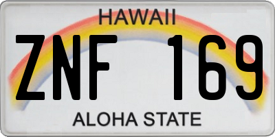 HI license plate ZNF169