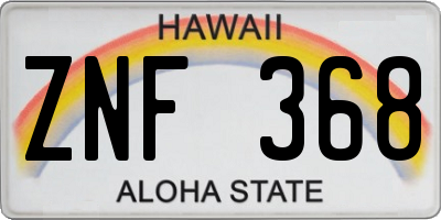 HI license plate ZNF368