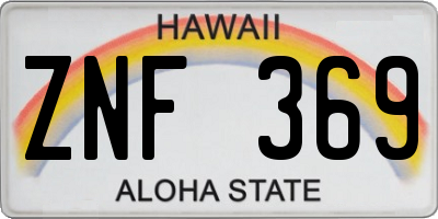 HI license plate ZNF369
