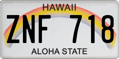 HI license plate ZNF718