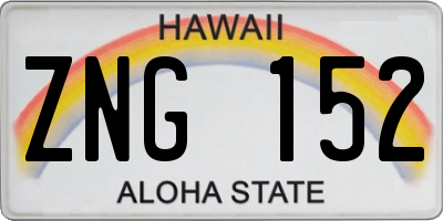 HI license plate ZNG152