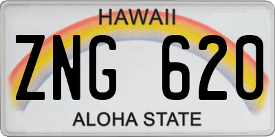 HI license plate ZNG620