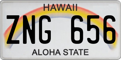 HI license plate ZNG656