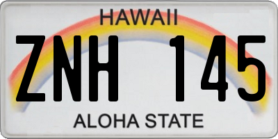 HI license plate ZNH145