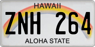 HI license plate ZNH264