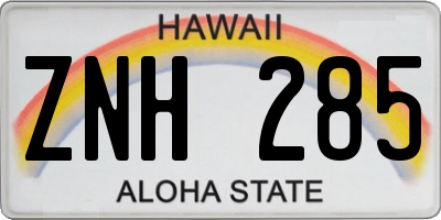 HI license plate ZNH285