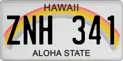 HI license plate ZNH341