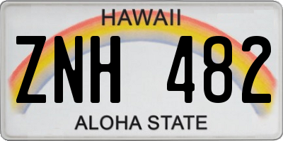HI license plate ZNH482